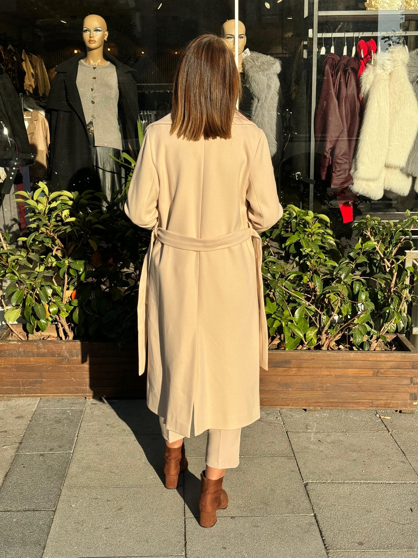 Coat with belt